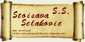Stoisava Selaković vizit kartica